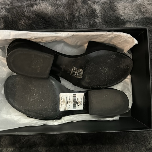 Alexander Wang Anya Size 37.5 Black Leather Flat Slides  Alexander Wang Sandals (37.5)